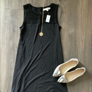 Loft Black Swing Dress, Size XS NWT